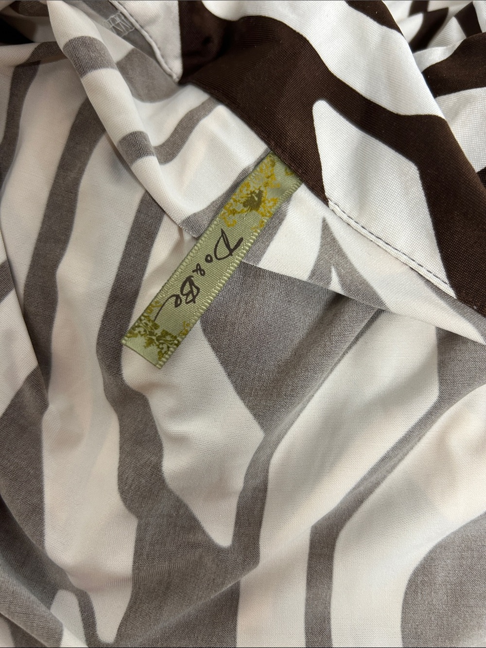 Belted Brown & White Wrap Dress small y2k vibes - Picture 6 of 7